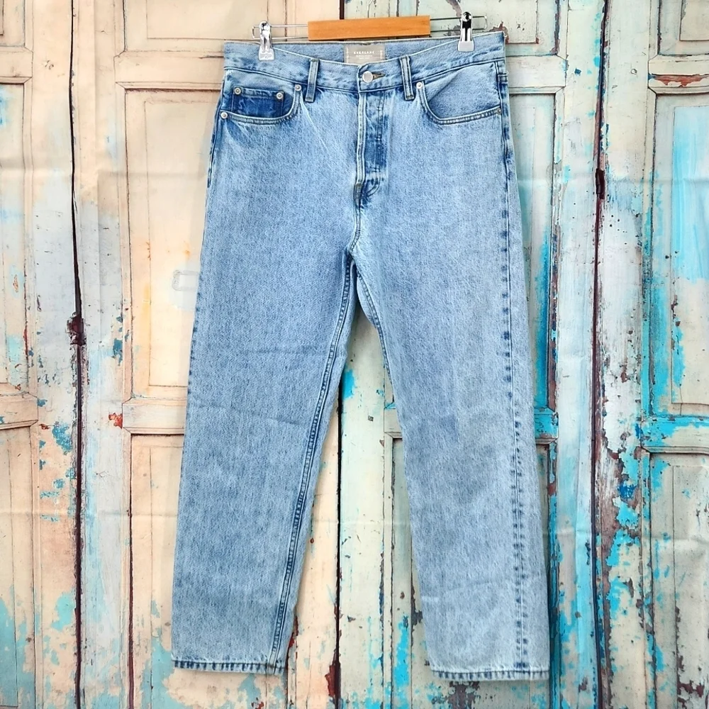 Everlane The Relaxed Straight Fit Organic Cotton‎ Button Fly Straight Leg Jeans